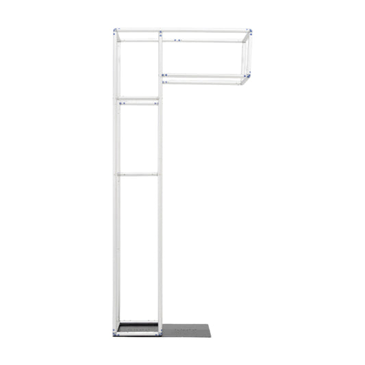 3.7x8.2ft Inverted L-Shaped Stand with Heavy-Duty Base Plate for Event Decorations-ubackdrop