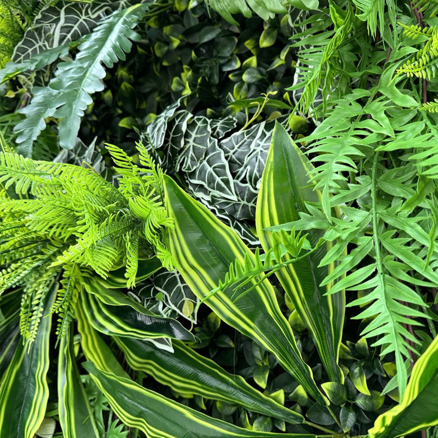 5D Green Jungle Fabric Artificial Flower Wall Party Decor Outdoor-ubackdrop