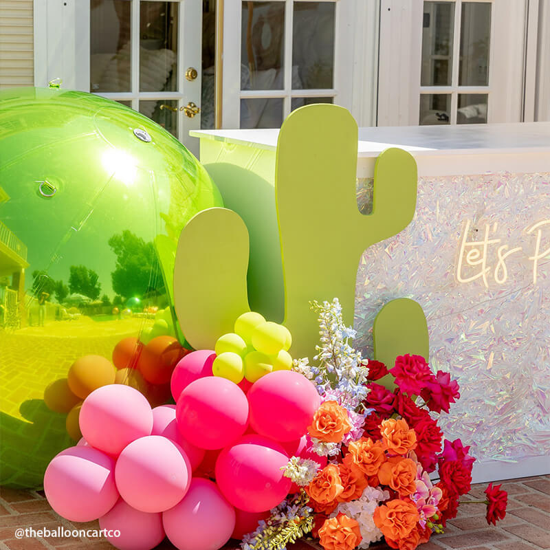 Lime Green Inflatable Mirror Ball Reusable Big Bubble Balloon-ubackdrop