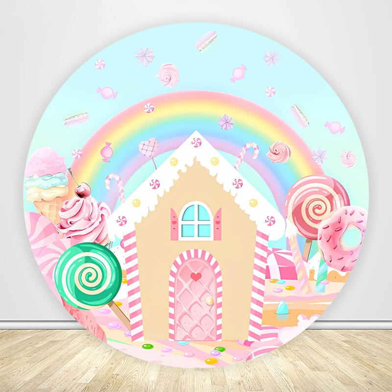Lollipop Candyland Birthday Party Decoration Backdrop-ubackdrop