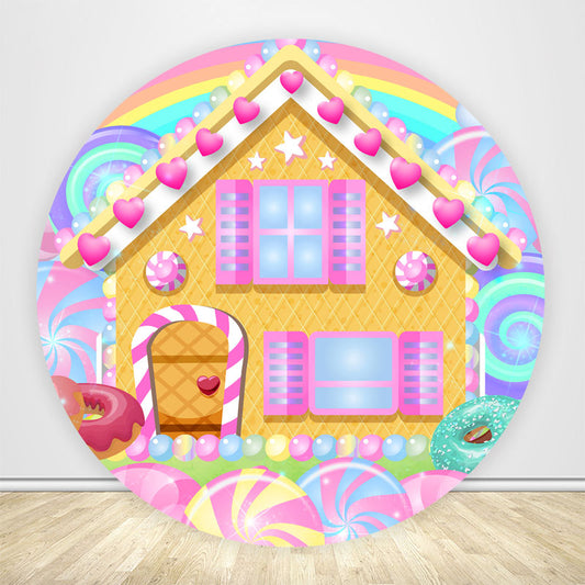 Lollipop Candyland Sweet Cookies Birthday Party Decoration Backdrop-ubackdrop