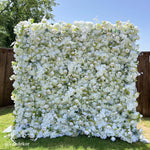Luxury Wedding Champagne Rose Fabric Flower Wall Backdrop