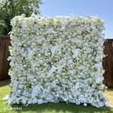 Luxury Wedding Champagne Rose Fabric Flower Wall Backdrop