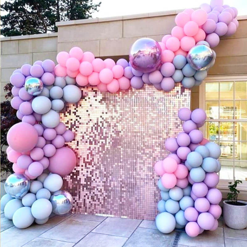 Matte Pink Shimmer Wall Panels, Easy Setup Party Decorations-ubackdrop