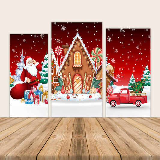 Merry Christmas Candy Shop Decoration Covers-ubackdrop