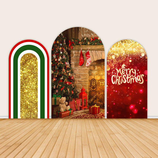 Merry Christmas Chiara Arched Wall Covers-ubackdrop