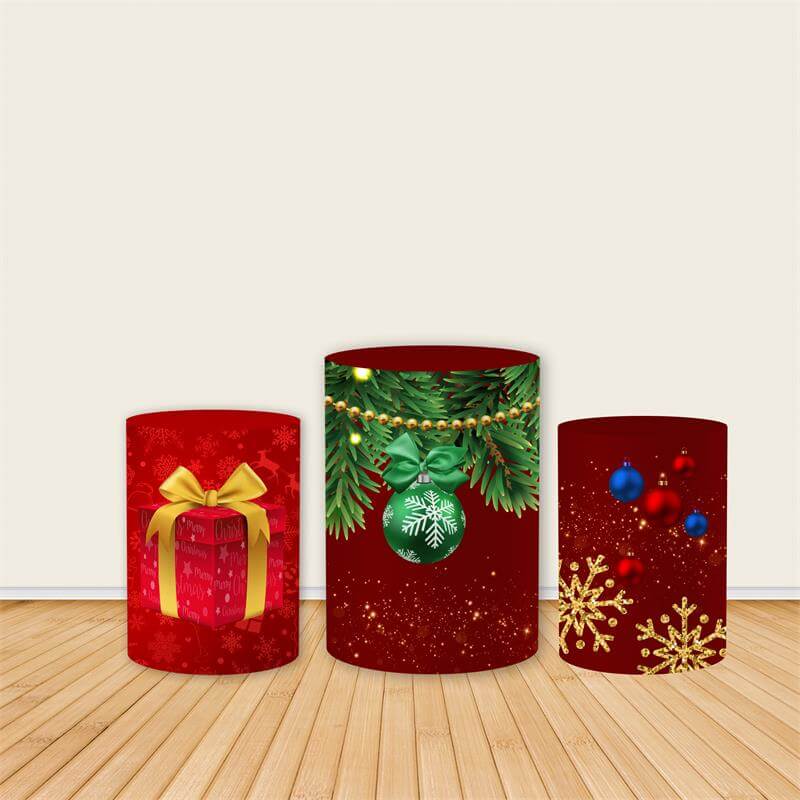 Merry Christmas Party Decoration Fabric Pedestal Covers-ubackdrop