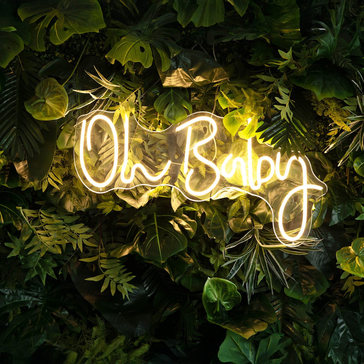 Oh Baby LED Neon Sign Resuable Party Decoration Backdrop-ubackdrop