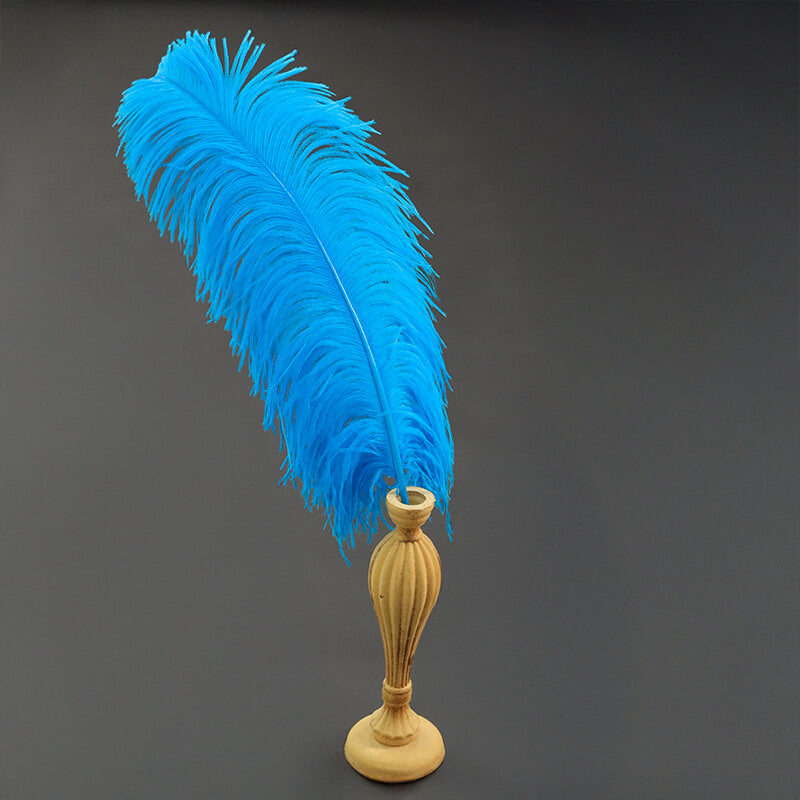 24"-26" Blue Natural Ostrich Feathers Centerpiece Filler