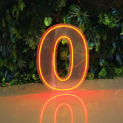 Custom 0 to 9 Number LED Neon Sign Wall Letters Light Party Decoration-ubackdrop