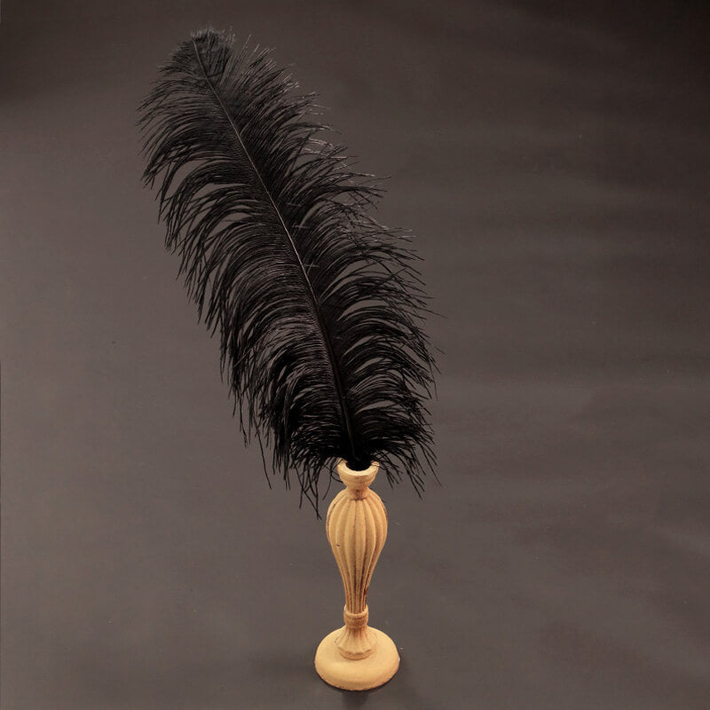 24"-26" Black Natural Ostrich Feathers Centerpiece Filler