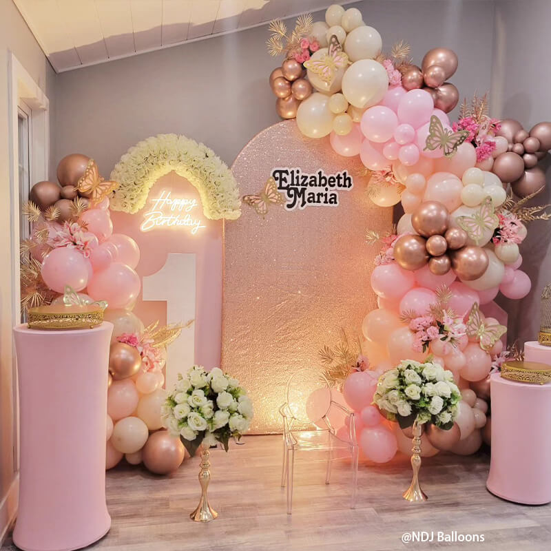 Chiara Backdrop Wall Set, Arched Wall Set Birthday&Baby Shower&Wedding Party Decoration-ubackdrop