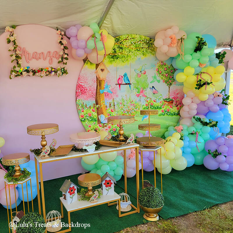Party & Hoop Balloon Circle Loop Flower Arch Photo Booth Backdrop Stand Round Backdrop-ubackdrop