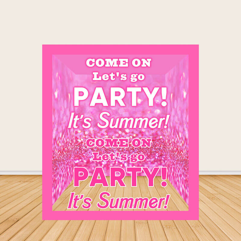 6.5x7.5ft Hot Pink Photo Booth Party Photo Box