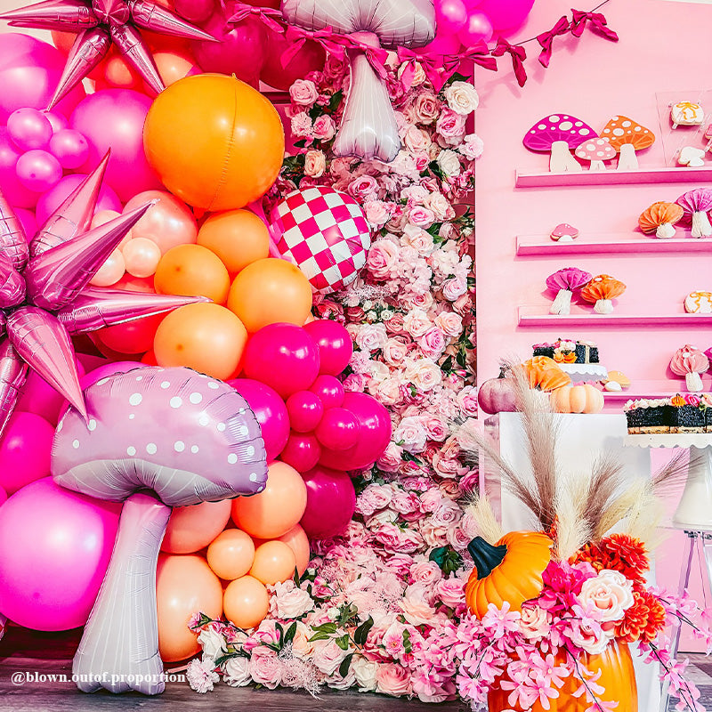 Pink Fabric Artificial Flower Wall Arch Wedding Birthday Party Decoration-ubackdrop