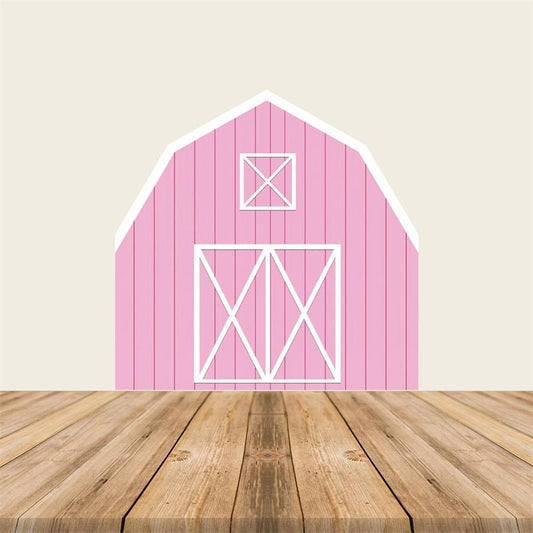 Pink Barn Door Farm Theme Party Decoration for Kids Birthday Party-ubackdrop