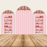 Pink Cake Shop Theme Birthday Party Backdrops
