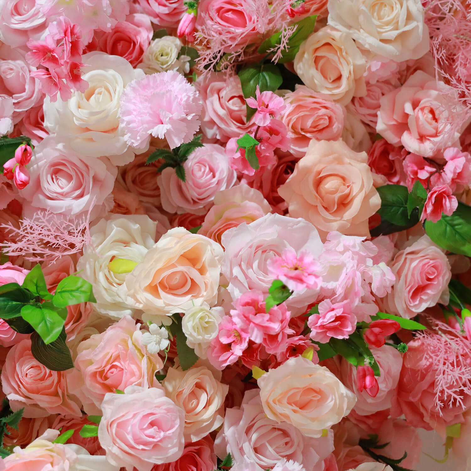 Pink Fabric Artificial Flower Wall Arch Wedding Birthday Party Decoration-ubackdrop