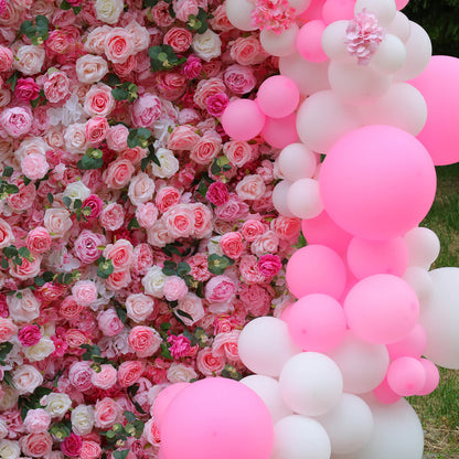 Pink Rose Flower Wall Backdrop for Birthday&Baby Shower Party Decorations-ubackdrop