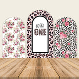 Pink Leopard Safari Wild One Arch Backdrop for Birthday Party Decor