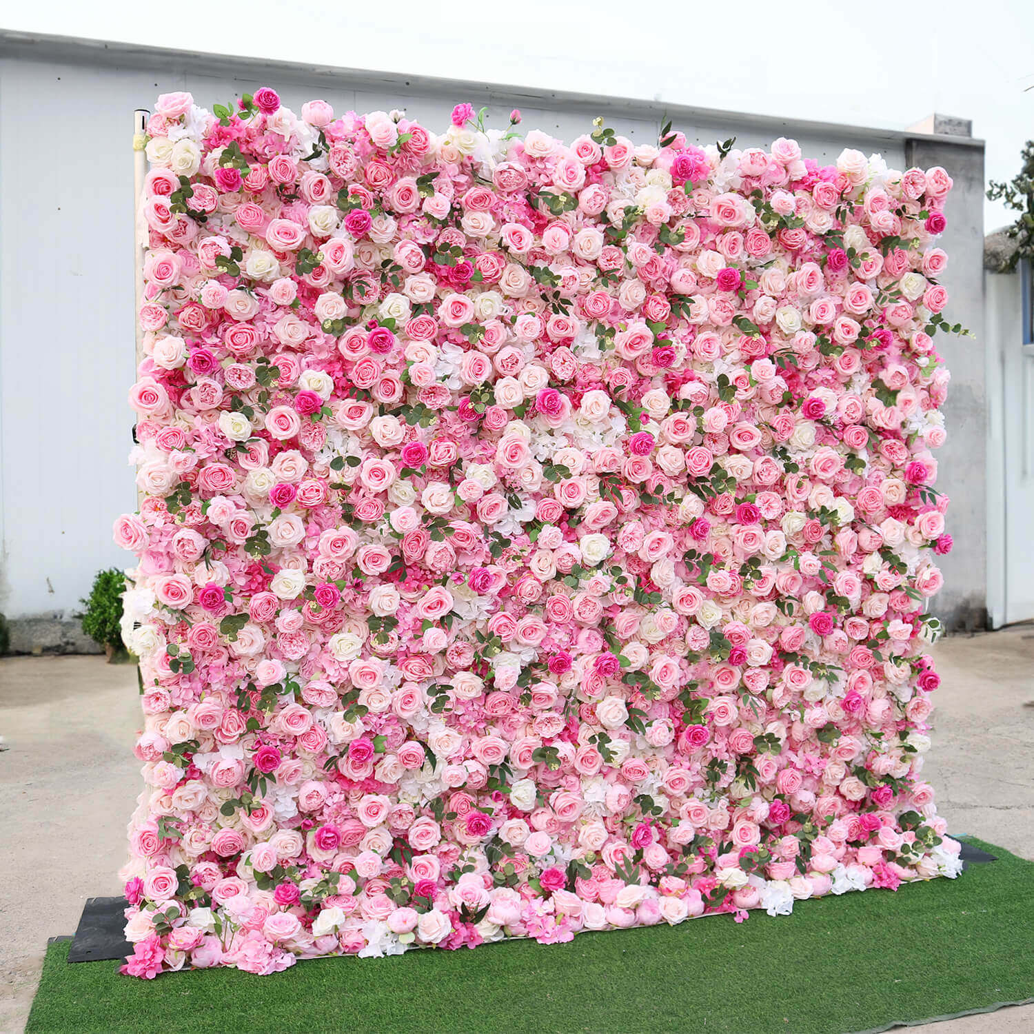 Pink Rose Flower Wall Backdrop for Birthday&Baby Shower Party Decorations-ubackdrop