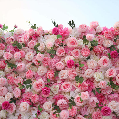 Pink Rose Flower Wall Backdrop for Birthday&Baby Shower Party Decorations-ubackdrop
