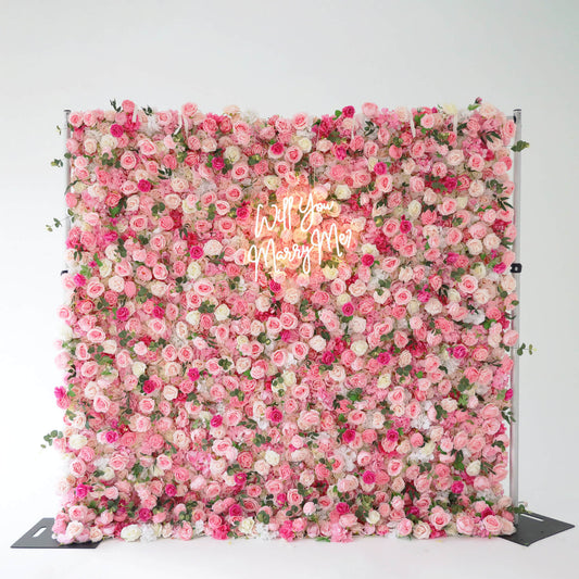 Pink Rose Flower Wall Backdrop for Birthday&Baby Shower Party Decorations-ubackdrop