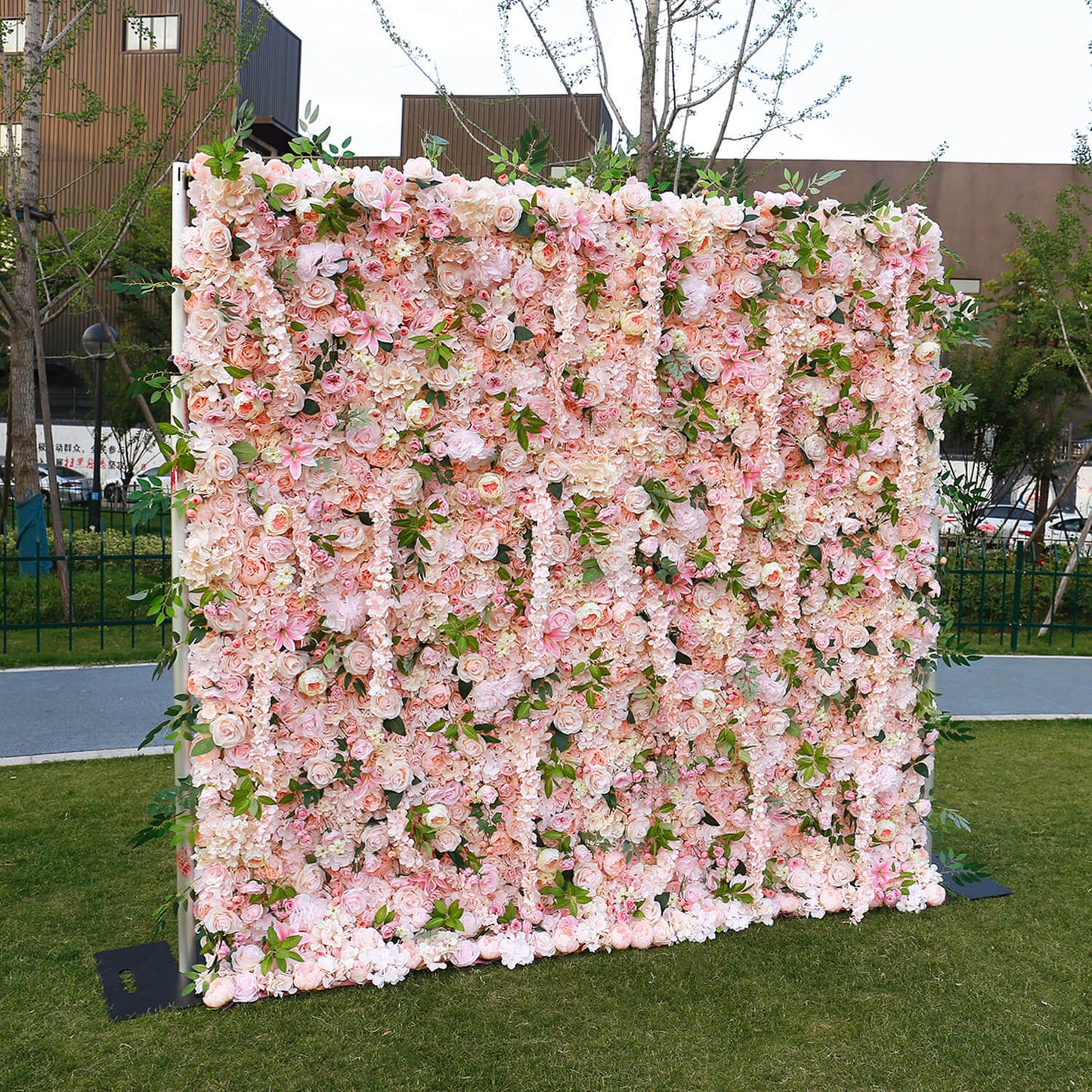 Pink Roses Flower Wall Backdrop for Wedding&Birthday&Baby Shower Party Decoration-ubackdrop