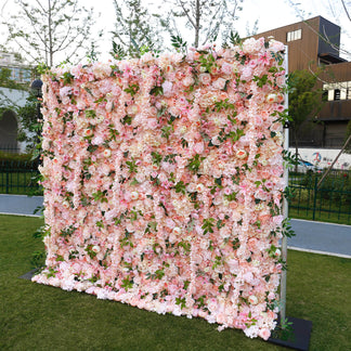 Pink Rose Flower Wall Backdrop for Weddings & Showers – ubackdrop