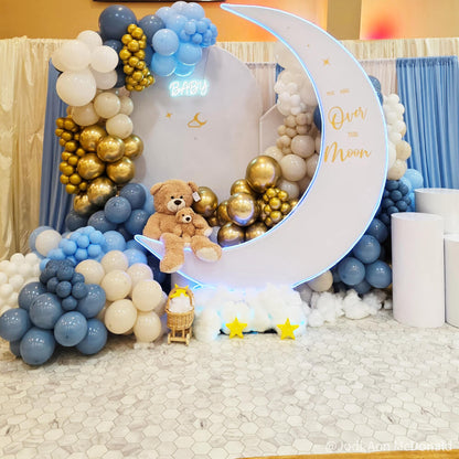 6.5ft Portable Crescent Moon Shape Stand for Baby Showers & Birthday & Wedding Events-ubackdrop