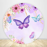 Purple Butterfly Happy Birthday Party Wedding Decoration