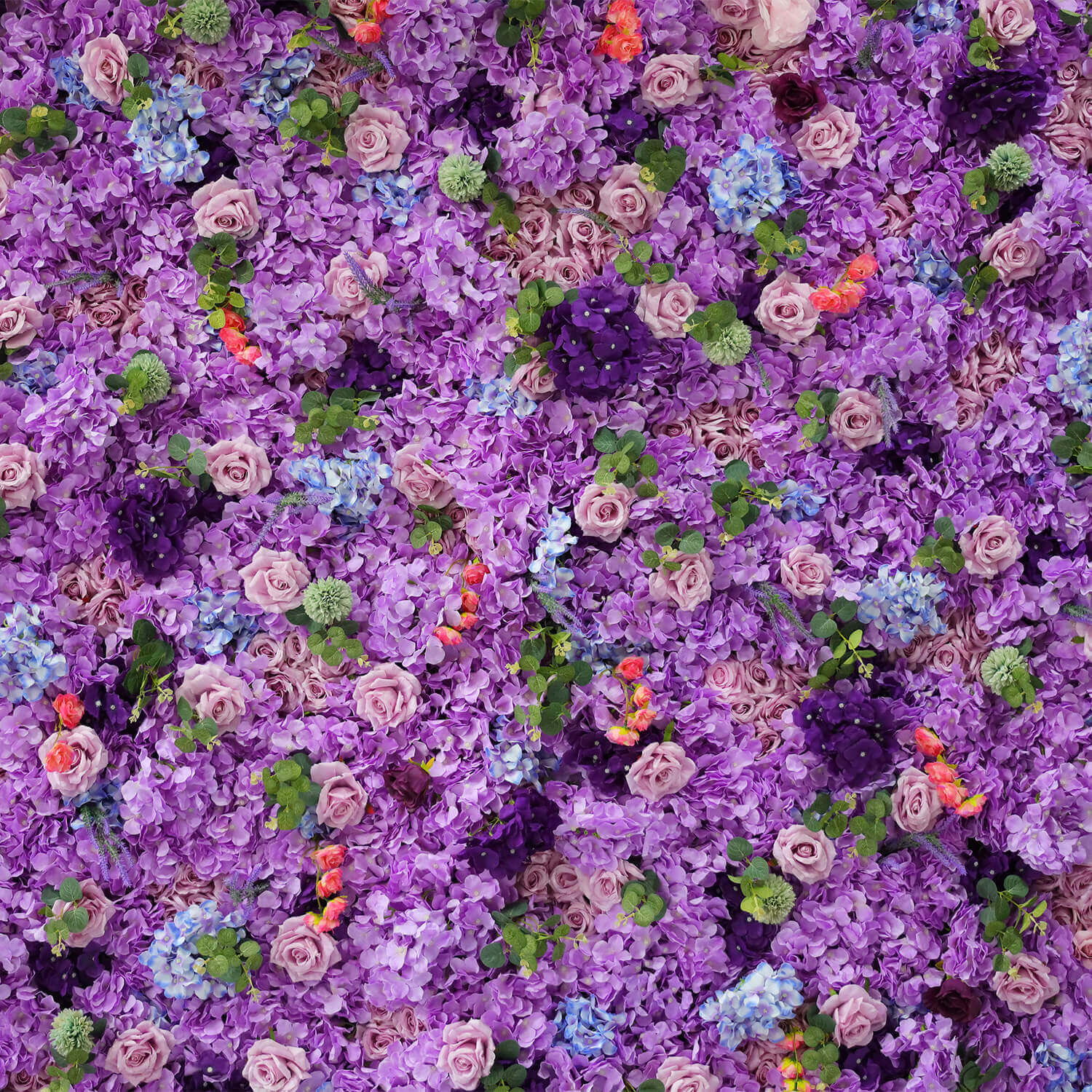 Purple Roses Hydrangea Flower Wall Birthday Party&Baby Shower Decoration-ubackdrop