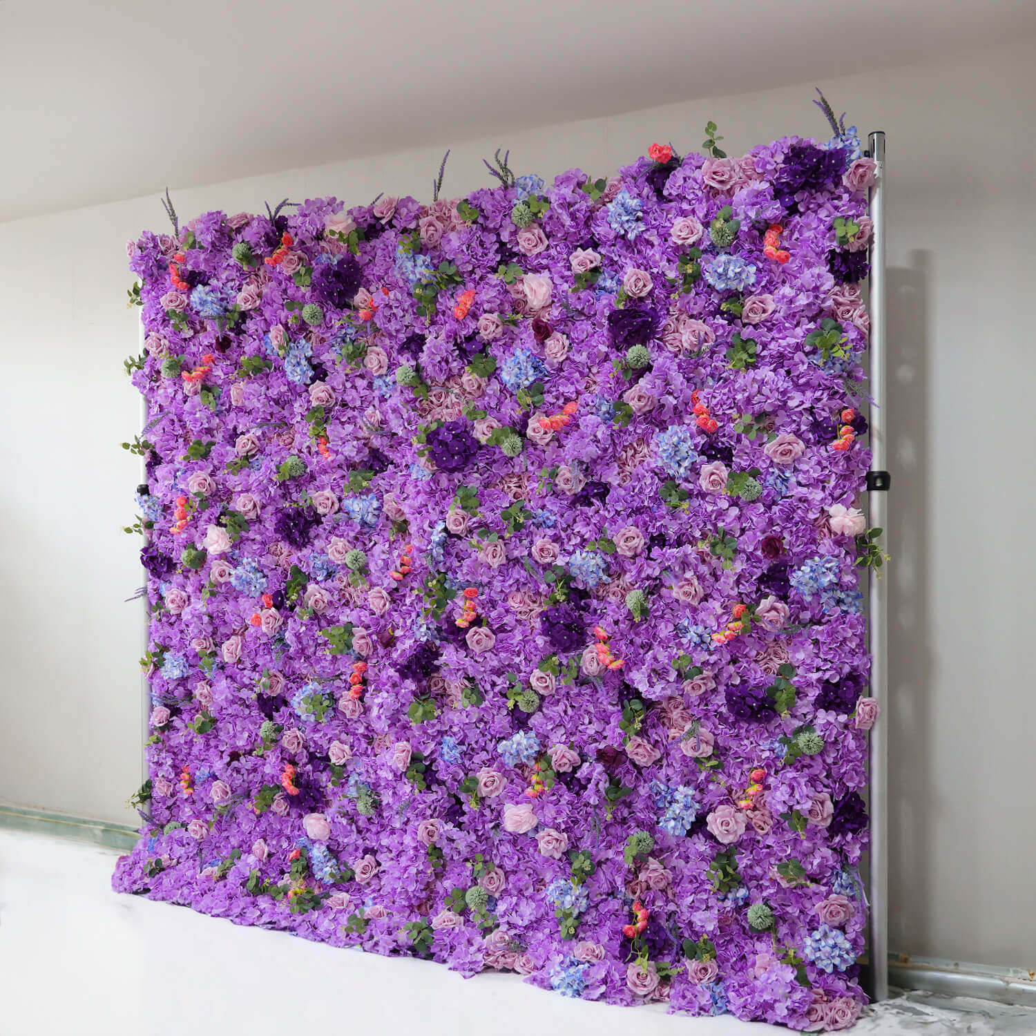 Purple Roses Hydrangea Flower Wall Birthday Party&Baby Shower Decoration-ubackdrop
