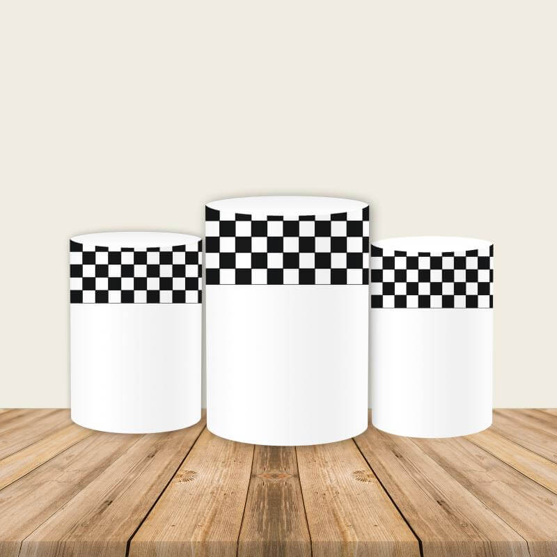 Racing Theme Birthday Party Fabric Pedestal Covers-ubackdrop