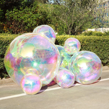 Rainbow Color Inflatable Mirror Ball Reusable Big Bubble Balloon-ubackdrop