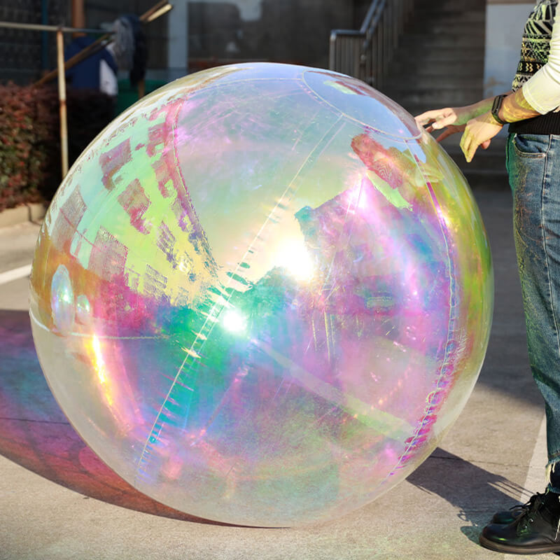 Rainbow Color Inflatable Mirror Ball Reusable Big Bubble Balloon-ubackdrop