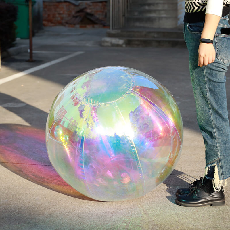 Rainbow Color Inflatable Mirror Ball Reusable Big Bubble Balloon-ubackdrop