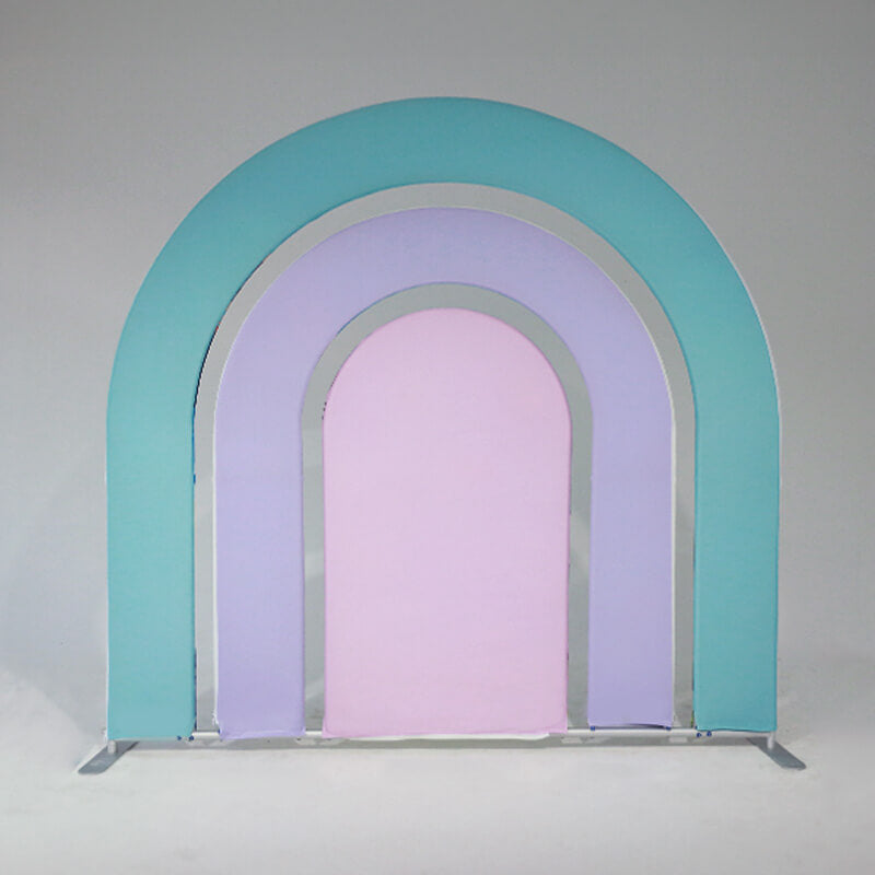 7x7ft Hollow Rainbow Arch Backdrop Party Decoration Props-ubackdrop