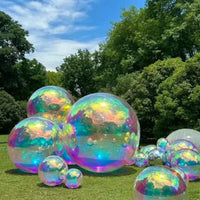 Rainbow Color Inflatable Mirror Ball Reusable Big Bubble Balloon