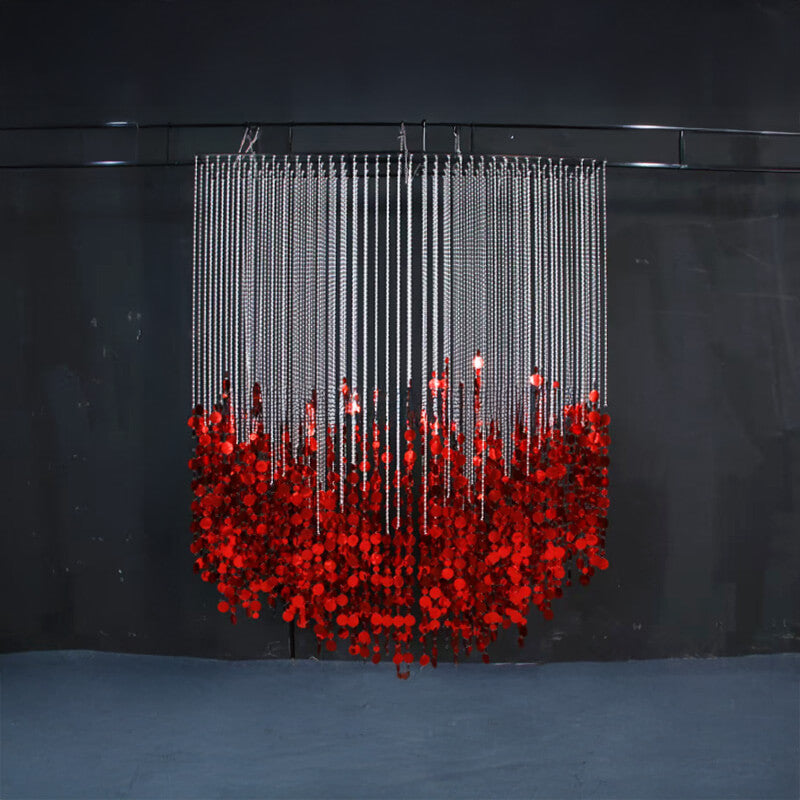 2.6x1ft Sequin Backdrop Curtain with Metal Stand Shimmer Wall Decoration-ubackdrop