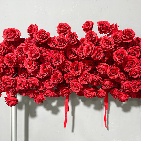 Red Rose Hanging Flower Runner Wedding Backdrop Decor – ubackdrop