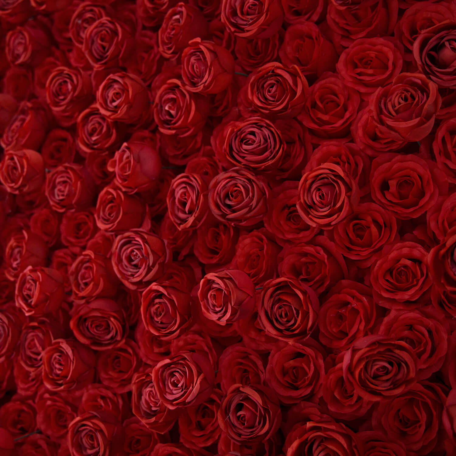 Red Roses Fabric Flower Wall For Wedding Arrangement Romantic Atmosphere-ubackdrop