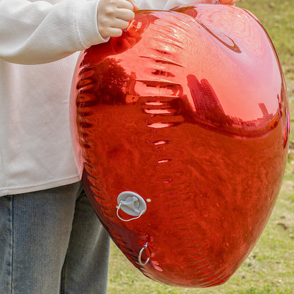 Red Shiny Hearts Inflatable Mirror Ball Reusable Big Bubble Balloon-ubackdrop