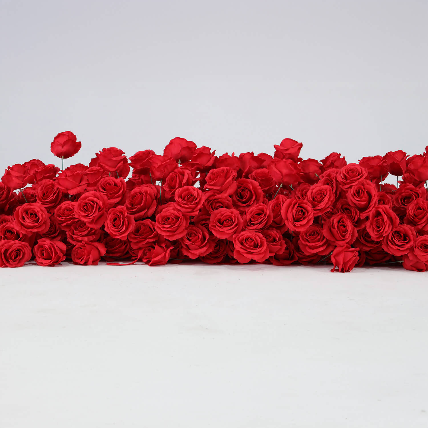 Red Rose Hanging Flower Row Wedding Backdrop Decor-ubackdrop