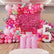 Rosered Shimmer Wall Panels – Easy Setup Wedding/Event/Theme Party Dec ...