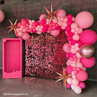 Rosered Shimmer Wall Panels – Easy Setup Wedding/Event/Theme Party Dec ...
