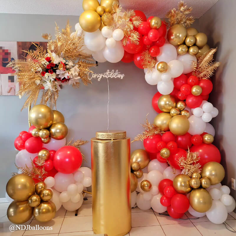 6.5 Ft Round Aluminum Wedding Arch Photo Booth Backdrop Stand-ubackdrop