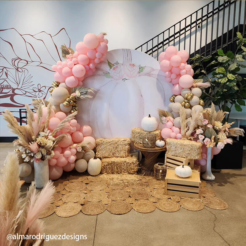 Party & Hoop Balloon Circle Loop Flower Arch Photo Booth Backdrop Stand Round Backdrop-ubackdrop