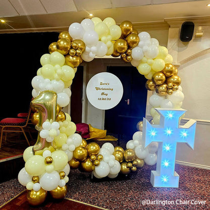 6.5 Ft Round Aluminum Wedding Arch Photo Booth Backdrop Stand-ubackdrop