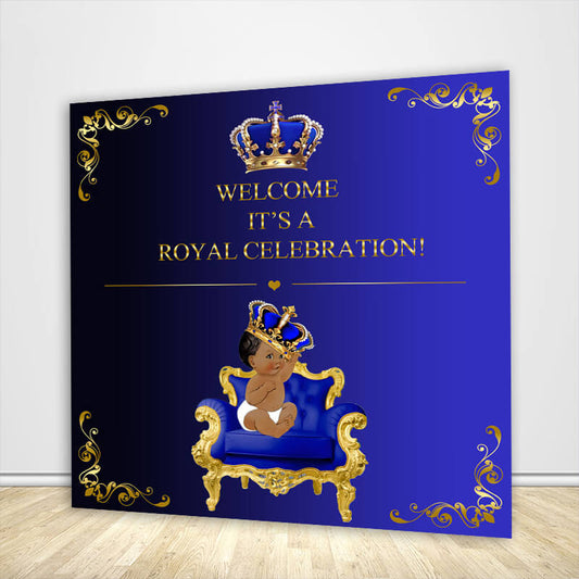 Royal Prince Blue Themed Baby Shower Party Decoration-ubackdrop